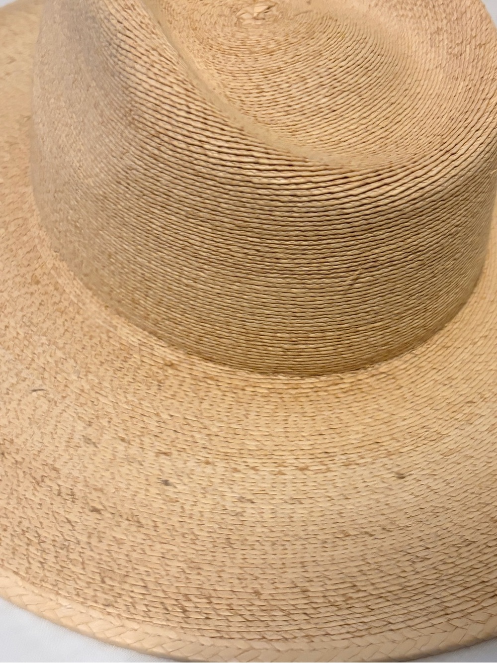 Handwoven Wide-Brim Straw Sun Hat - Natural Tan Haus of Trade Size Large - Picture 6 of 13
